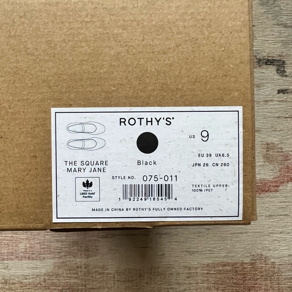 Rothy's Black Flats with Blue Accent - Picture 6 of 6